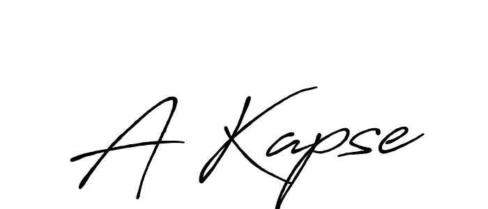 Create a beautiful signature design for name A Kapse. With this signature (Antro_Vectra_Bolder) fonts, you can make a handwritten signature for free. A Kapse signature style 7 images and pictures png