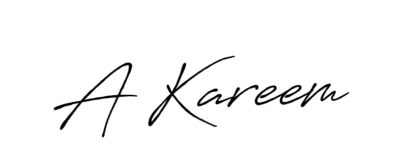 Make a beautiful signature design for name A Kareem. With this signature (Antro_Vectra_Bolder) style, you can create a handwritten signature for free. A Kareem signature style 7 images and pictures png