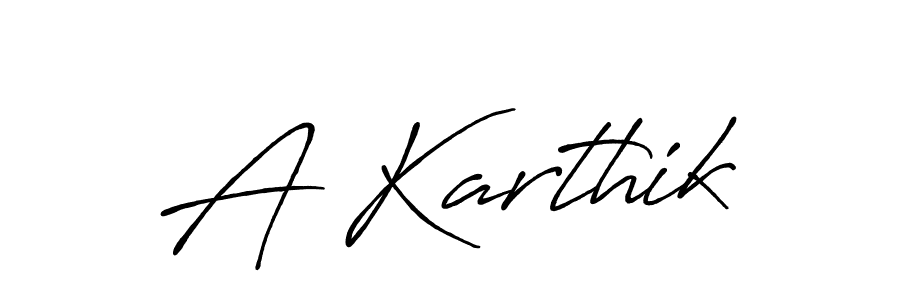 A Karthik stylish signature style. Best Handwritten Sign (Antro_Vectra_Bolder) for my name. Handwritten Signature Collection Ideas for my name A Karthik. A Karthik signature style 7 images and pictures png