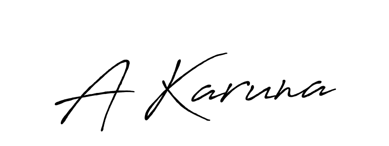 if you are searching for the best signature style for your name A Karuna. so please give up your signature search. here we have designed multiple signature styles  using Antro_Vectra_Bolder. A Karuna signature style 7 images and pictures png