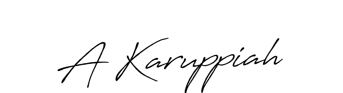 Create a beautiful signature design for name A Karuppiah. With this signature (Antro_Vectra_Bolder) fonts, you can make a handwritten signature for free. A Karuppiah signature style 7 images and pictures png