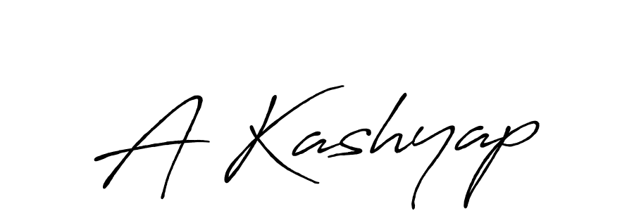 How to make A Kashyap name signature. Use Antro_Vectra_Bolder style for creating short signs online. This is the latest handwritten sign. A Kashyap signature style 7 images and pictures png