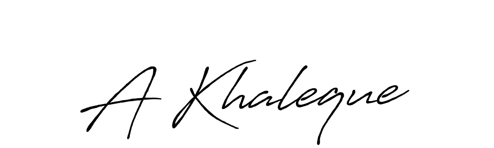 How to make A Khaleque name signature. Use Antro_Vectra_Bolder style for creating short signs online. This is the latest handwritten sign. A Khaleque signature style 7 images and pictures png