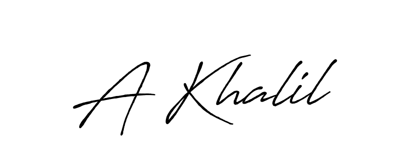 A Khalil stylish signature style. Best Handwritten Sign (Antro_Vectra_Bolder) for my name. Handwritten Signature Collection Ideas for my name A Khalil. A Khalil signature style 7 images and pictures png