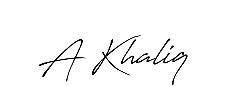 Use a signature maker to create a handwritten signature online. With this signature software, you can design (Antro_Vectra_Bolder) your own signature for name A Khaliq. A Khaliq signature style 7 images and pictures png