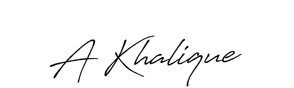 Also we have A Khalique name is the best signature style. Create professional handwritten signature collection using Antro_Vectra_Bolder autograph style. A Khalique signature style 7 images and pictures png