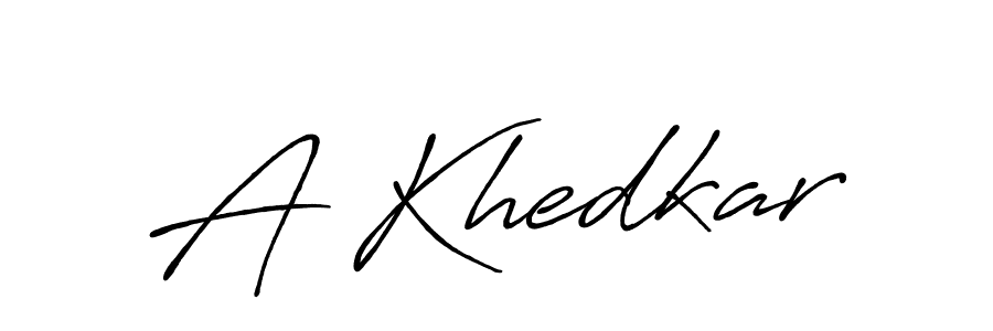 How to make A Khedkar signature? Antro_Vectra_Bolder is a professional autograph style. Create handwritten signature for A Khedkar name. A Khedkar signature style 7 images and pictures png