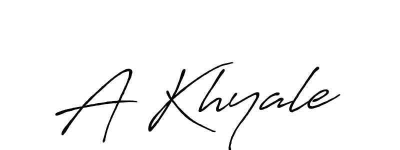 How to make A Khyale signature? Antro_Vectra_Bolder is a professional autograph style. Create handwritten signature for A Khyale name. A Khyale signature style 7 images and pictures png