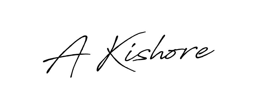 Create a beautiful signature design for name A Kishore. With this signature (Antro_Vectra_Bolder) fonts, you can make a handwritten signature for free. A Kishore signature style 7 images and pictures png