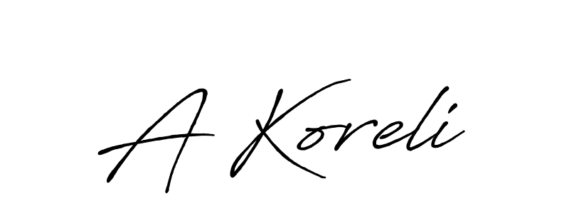 How to Draw A Koreli signature style? Antro_Vectra_Bolder is a latest design signature styles for name A Koreli. A Koreli signature style 7 images and pictures png
