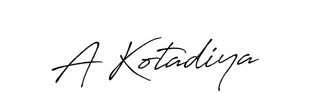Design your own signature with our free online signature maker. With this signature software, you can create a handwritten (Antro_Vectra_Bolder) signature for name A Kotadiya. A Kotadiya signature style 7 images and pictures png