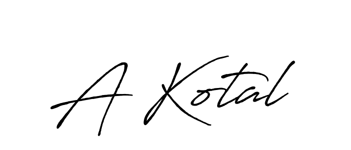 Design your own signature with our free online signature maker. With this signature software, you can create a handwritten (Antro_Vectra_Bolder) signature for name A Kotal. A Kotal signature style 7 images and pictures png