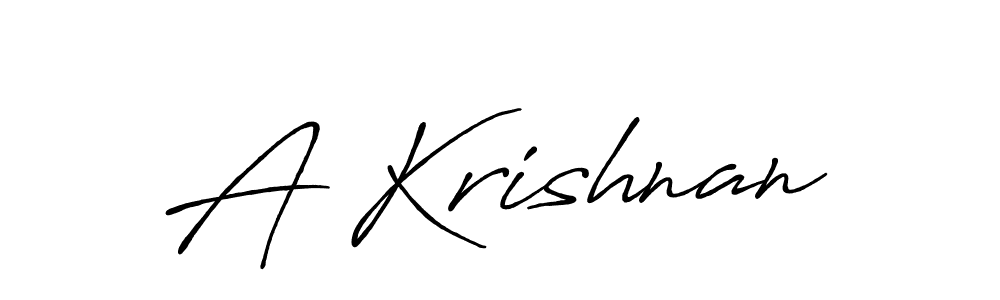 How to make A Krishnan signature? Antro_Vectra_Bolder is a professional autograph style. Create handwritten signature for A Krishnan name. A Krishnan signature style 7 images and pictures png