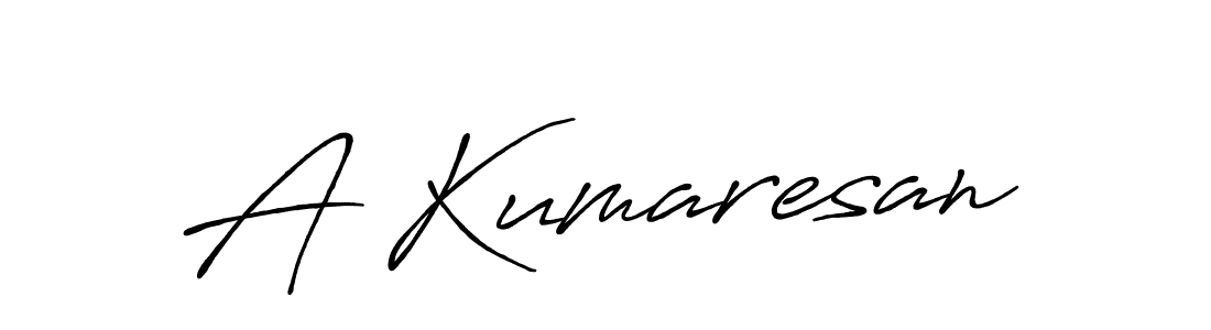 Design your own signature with our free online signature maker. With this signature software, you can create a handwritten (Antro_Vectra_Bolder) signature for name A Kumaresan. A Kumaresan signature style 7 images and pictures png