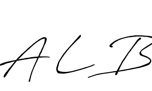 Once you've used our free online signature maker to create your best signature Antro_Vectra_Bolder style, it's time to enjoy all of the benefits that A L B name signing documents. A L B signature style 7 images and pictures png