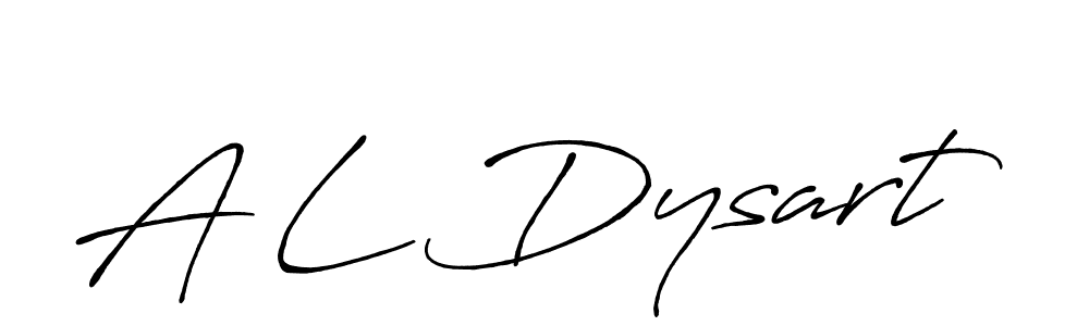 Also You can easily find your signature by using the search form. We will create A L Dysart name handwritten signature images for you free of cost using Antro_Vectra_Bolder sign style. A L Dysart signature style 7 images and pictures png