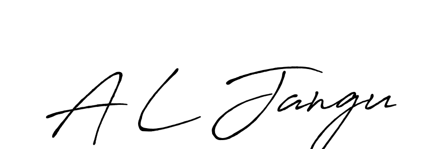 Also we have A L Jangu name is the best signature style. Create professional handwritten signature collection using Antro_Vectra_Bolder autograph style. A L Jangu signature style 7 images and pictures png