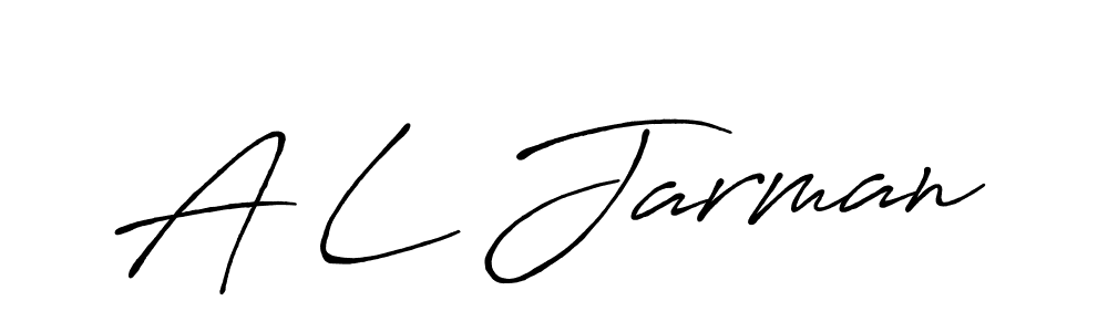 How to make A L Jarman signature? Antro_Vectra_Bolder is a professional autograph style. Create handwritten signature for A L Jarman name. A L Jarman signature style 7 images and pictures png
