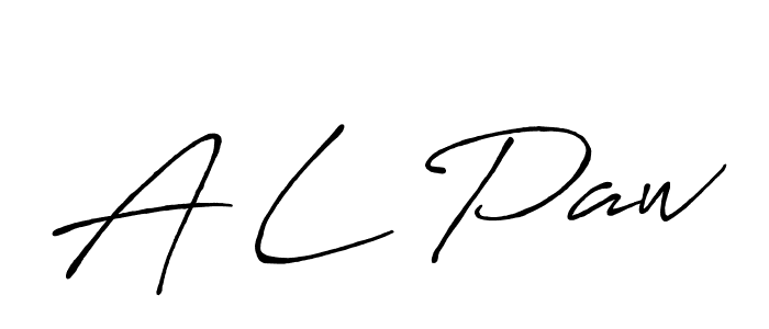 How to make A L Paw name signature. Use Antro_Vectra_Bolder style for creating short signs online. This is the latest handwritten sign. A L Paw signature style 7 images and pictures png