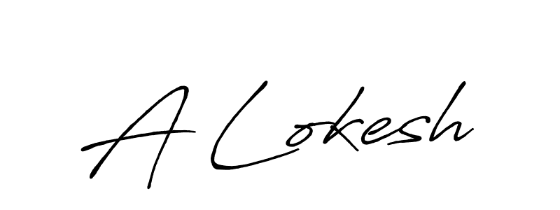 A Lokesh stylish signature style. Best Handwritten Sign (Antro_Vectra_Bolder) for my name. Handwritten Signature Collection Ideas for my name A Lokesh. A Lokesh signature style 7 images and pictures png