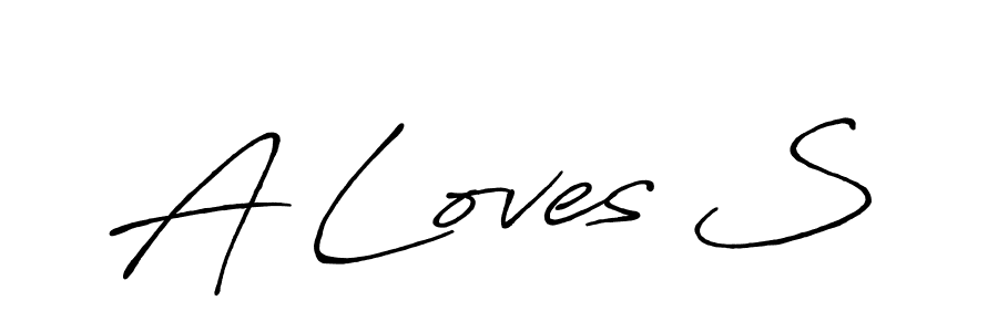 It looks lik you need a new signature style for name A Loves S. Design unique handwritten (Antro_Vectra_Bolder) signature with our free signature maker in just a few clicks. A Loves S signature style 7 images and pictures png