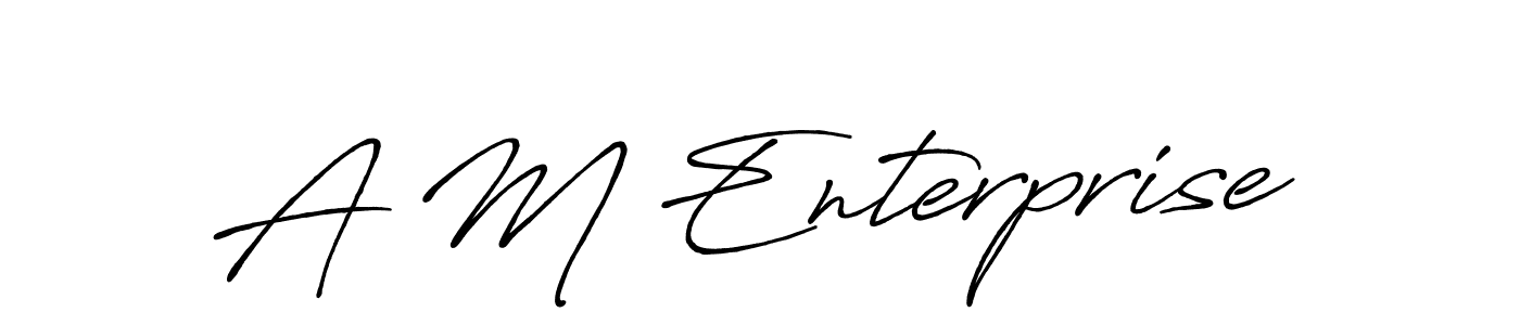 Similarly Antro_Vectra_Bolder is the best handwritten signature design. Signature creator online .You can use it as an online autograph creator for name A M Enterprise. A M Enterprise signature style 7 images and pictures png