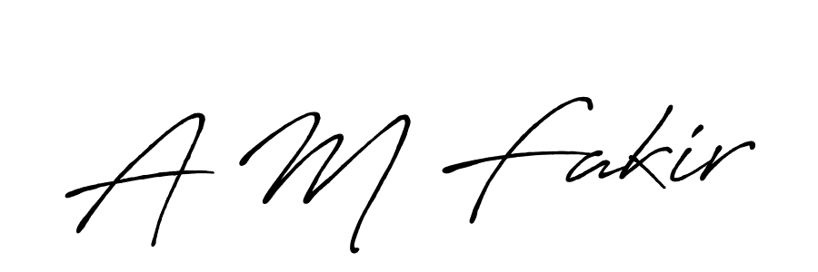 A M Fakir stylish signature style. Best Handwritten Sign (Antro_Vectra_Bolder) for my name. Handwritten Signature Collection Ideas for my name A M Fakir. A M Fakir signature style 7 images and pictures png