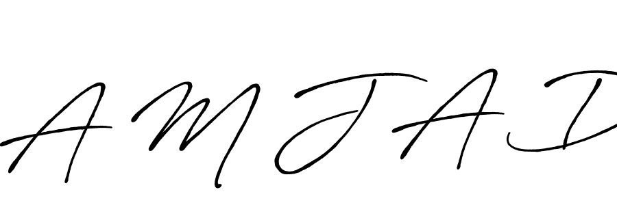 Also we have A M J A D name is the best signature style. Create professional handwritten signature collection using Antro_Vectra_Bolder autograph style. A M J A D signature style 7 images and pictures png