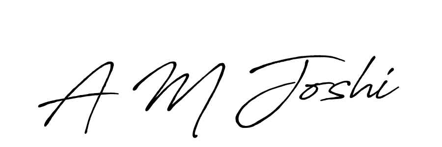 Use a signature maker to create a handwritten signature online. With this signature software, you can design (Antro_Vectra_Bolder) your own signature for name A M Joshi. A M Joshi signature style 7 images and pictures png