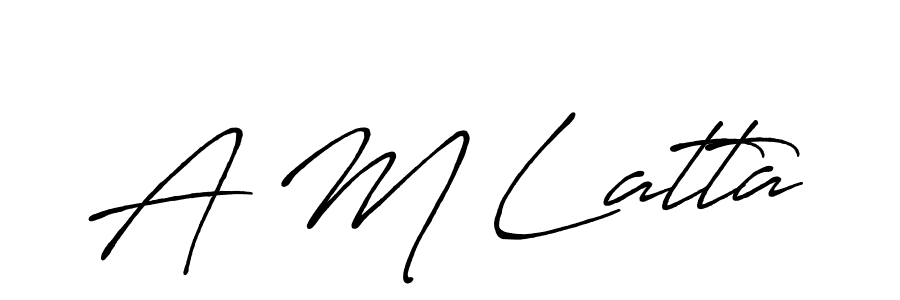 if you are searching for the best signature style for your name A M Latta. so please give up your signature search. here we have designed multiple signature styles  using Antro_Vectra_Bolder. A M Latta signature style 7 images and pictures png