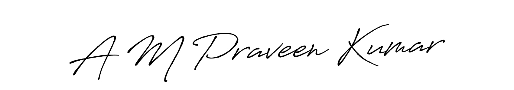 Similarly Antro_Vectra_Bolder is the best handwritten signature design. Signature creator online .You can use it as an online autograph creator for name A M Praveen Kumar. A M Praveen Kumar signature style 7 images and pictures png