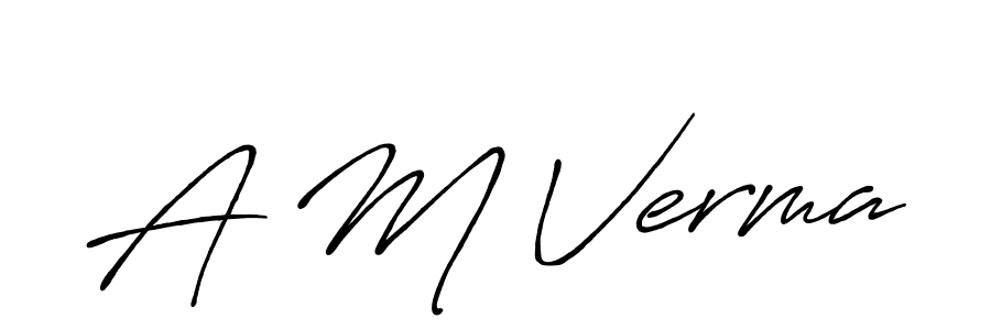 Similarly Antro_Vectra_Bolder is the best handwritten signature design. Signature creator online .You can use it as an online autograph creator for name A M Verma. A M Verma signature style 7 images and pictures png