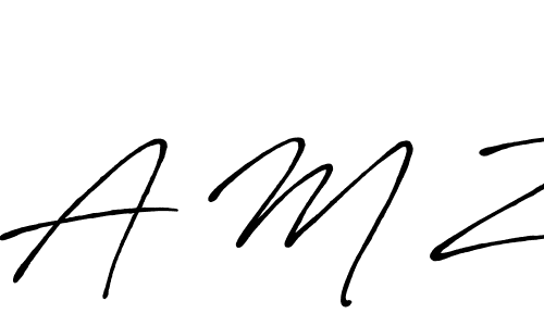 Also we have A M Z name is the best signature style. Create professional handwritten signature collection using Antro_Vectra_Bolder autograph style. A M Z signature style 7 images and pictures png