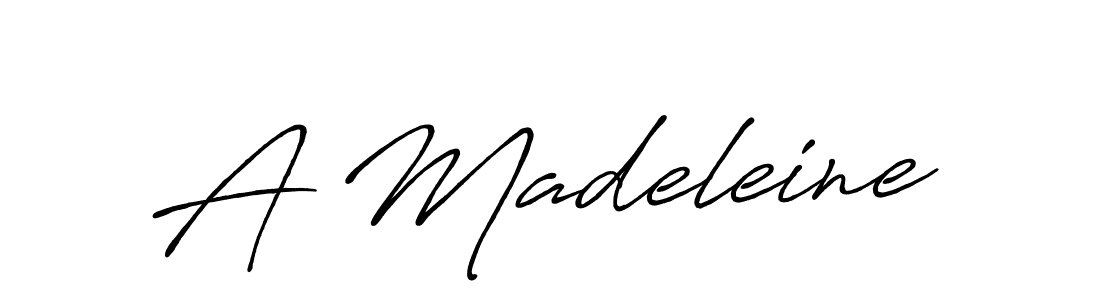 Create a beautiful signature design for name A Madeleine. With this signature (Antro_Vectra_Bolder) fonts, you can make a handwritten signature for free. A Madeleine signature style 7 images and pictures png