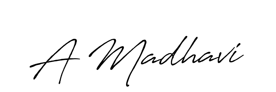 Make a beautiful signature design for name A Madhavi. With this signature (Antro_Vectra_Bolder) style, you can create a handwritten signature for free. A Madhavi signature style 7 images and pictures png