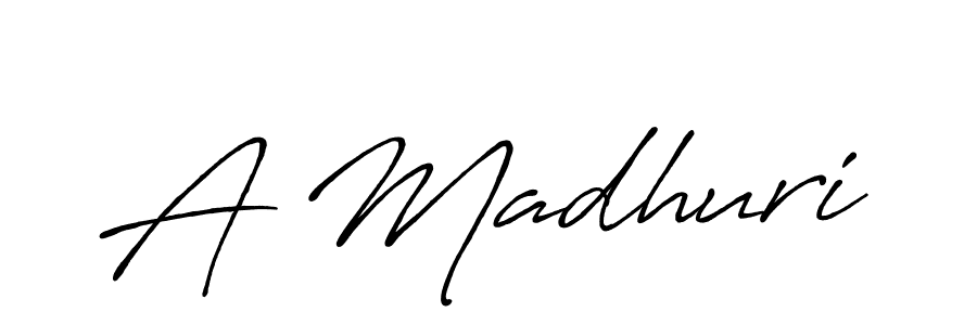 You should practise on your own different ways (Antro_Vectra_Bolder) to write your name (A Madhuri) in signature. don't let someone else do it for you. A Madhuri signature style 7 images and pictures png