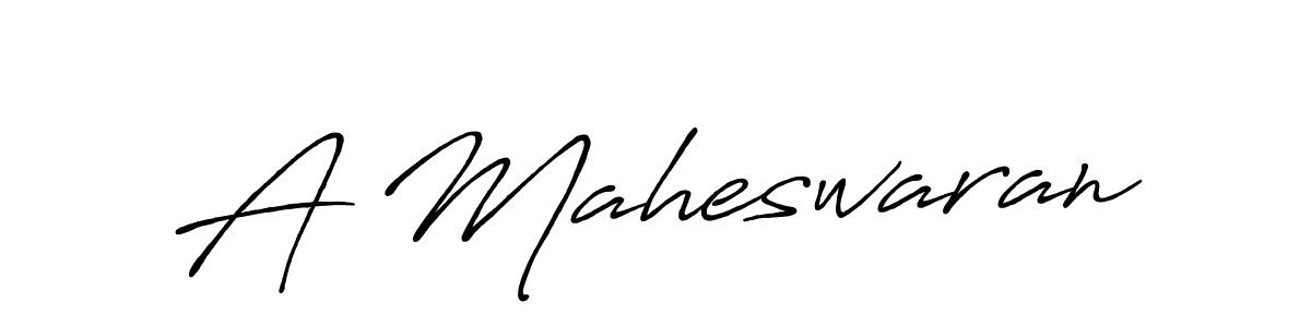 Make a beautiful signature design for name A Maheswaran. With this signature (Antro_Vectra_Bolder) style, you can create a handwritten signature for free. A Maheswaran signature style 7 images and pictures png