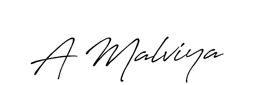 Create a beautiful signature design for name A Malviya. With this signature (Antro_Vectra_Bolder) fonts, you can make a handwritten signature for free. A Malviya signature style 7 images and pictures png