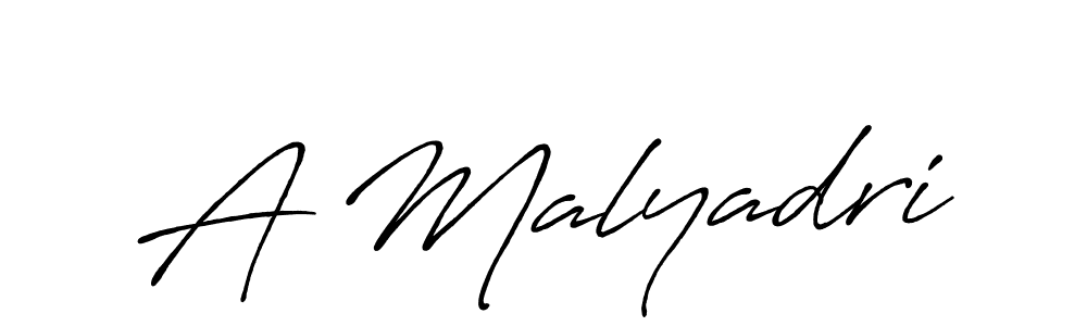 Also we have A Malyadri name is the best signature style. Create professional handwritten signature collection using Antro_Vectra_Bolder autograph style. A Malyadri signature style 7 images and pictures png