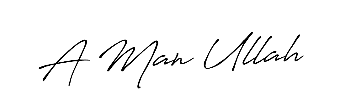 Make a beautiful signature design for name A Man Ullah. Use this online signature maker to create a handwritten signature for free. A Man Ullah signature style 7 images and pictures png