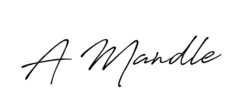 Create a beautiful signature design for name A Mandle. With this signature (Antro_Vectra_Bolder) fonts, you can make a handwritten signature for free. A Mandle signature style 7 images and pictures png