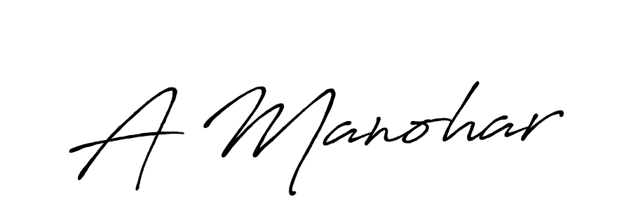 How to make A Manohar signature? Antro_Vectra_Bolder is a professional autograph style. Create handwritten signature for A Manohar name. A Manohar signature style 7 images and pictures png