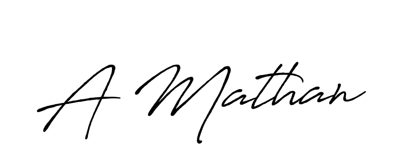 Use a signature maker to create a handwritten signature online. With this signature software, you can design (Antro_Vectra_Bolder) your own signature for name A Mathan. A Mathan signature style 7 images and pictures png