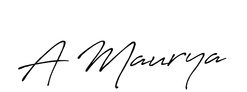 Design your own signature with our free online signature maker. With this signature software, you can create a handwritten (Antro_Vectra_Bolder) signature for name A Maurya. A Maurya signature style 7 images and pictures png