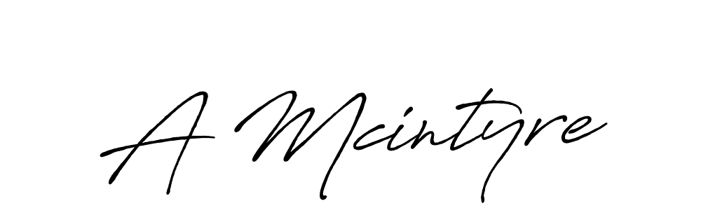 Create a beautiful signature design for name A Mcintyre. With this signature (Antro_Vectra_Bolder) fonts, you can make a handwritten signature for free. A Mcintyre signature style 7 images and pictures png