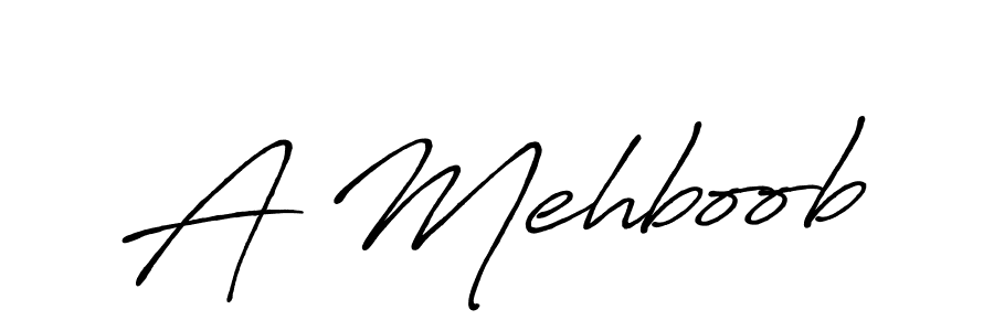 How to make A Mehboob signature? Antro_Vectra_Bolder is a professional autograph style. Create handwritten signature for A Mehboob name. A Mehboob signature style 7 images and pictures png