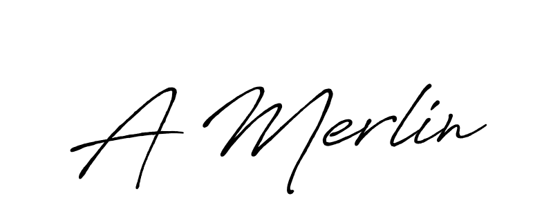 Create a beautiful signature design for name A Merlin. With this signature (Antro_Vectra_Bolder) fonts, you can make a handwritten signature for free. A Merlin signature style 7 images and pictures png