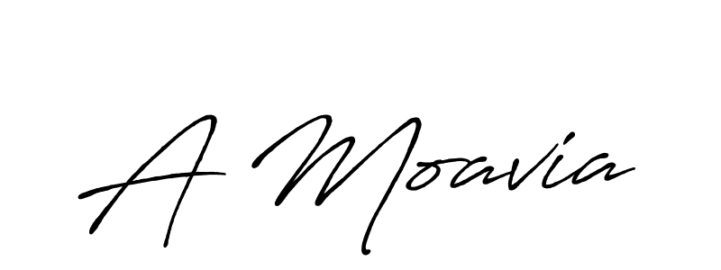 Make a beautiful signature design for name A Moavia. With this signature (Antro_Vectra_Bolder) style, you can create a handwritten signature for free. A Moavia signature style 7 images and pictures png