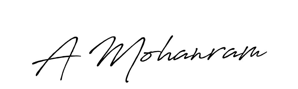 The best way (Antro_Vectra_Bolder) to make a short signature is to pick only two or three words in your name. The name A Mohanram include a total of six letters. For converting this name. A Mohanram signature style 7 images and pictures png