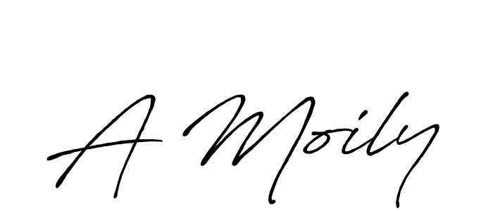 Design your own signature with our free online signature maker. With this signature software, you can create a handwritten (Antro_Vectra_Bolder) signature for name A Moily. A Moily signature style 7 images and pictures png